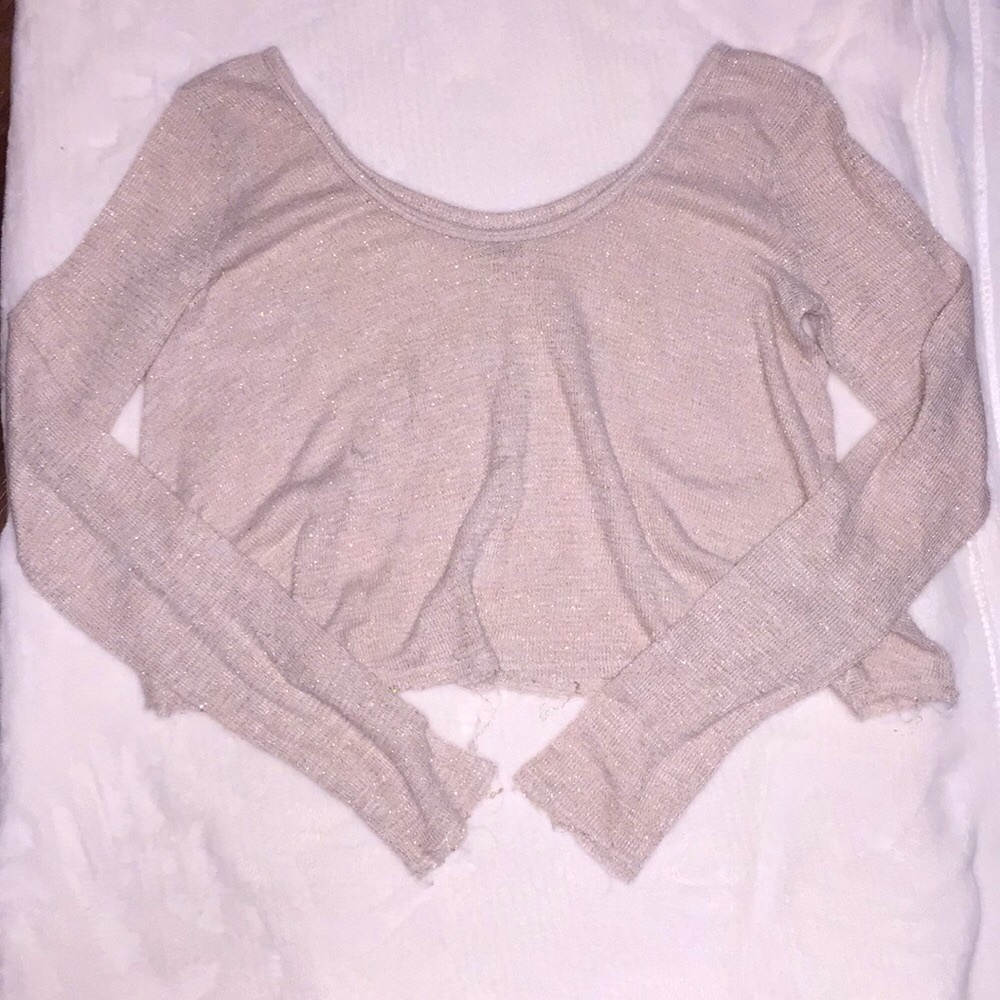 Long Sleeve Sweater Crop Top